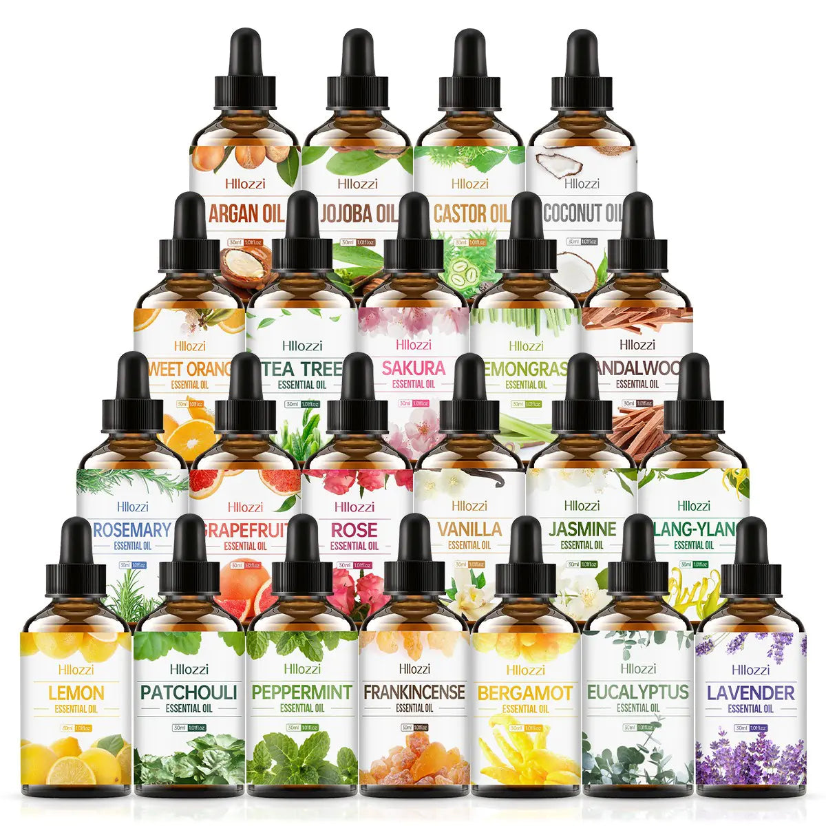 Discover our new collection of aromatherapy and massage oils in 30ml/1,01 fl oz bottles.